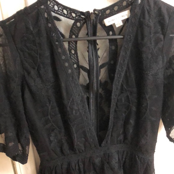 Honey Punch Dresses & Skirts - LAST PRICE DROP!!!!! Black Honey Punch Lace Romper